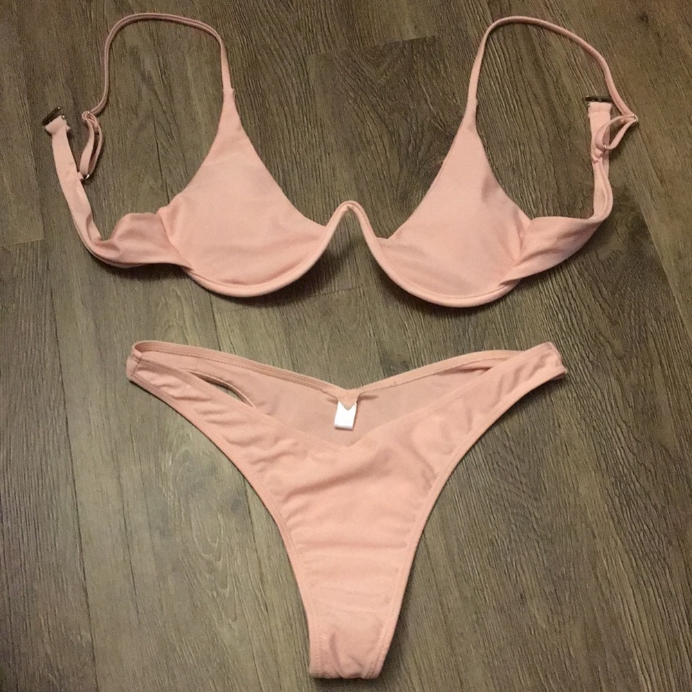 Zaful Pink Bathing Suit